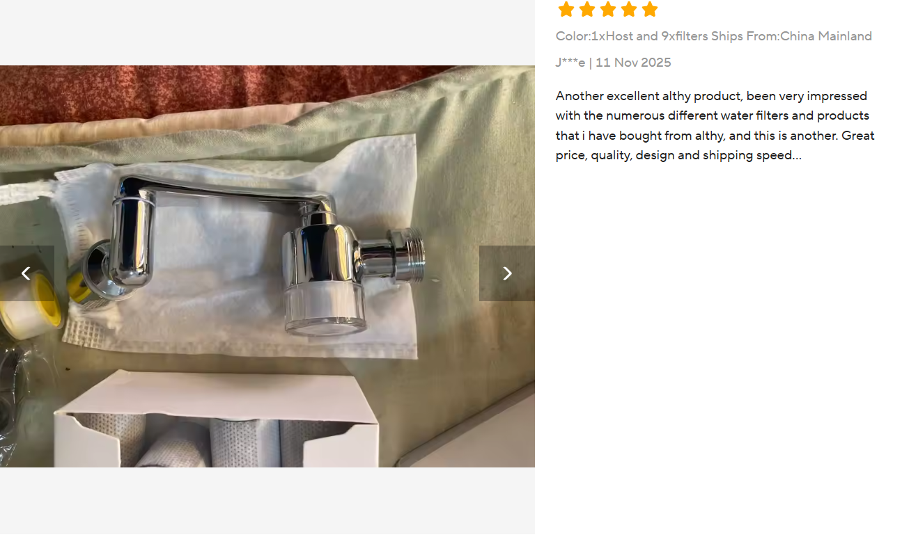 Buyer photo of the OzFlow Rotating Tap Purifier