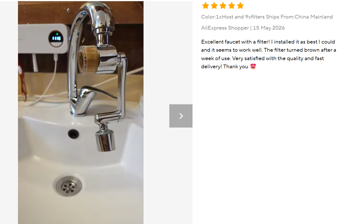 Photo of the OzFlow Rotating Tap Purifier from Anonymous